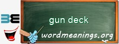 WordMeaning blackboard for gun deck